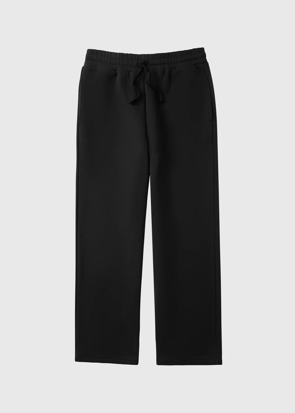 Black Relaxed Straight Jogging Bottoms - XS Image 4