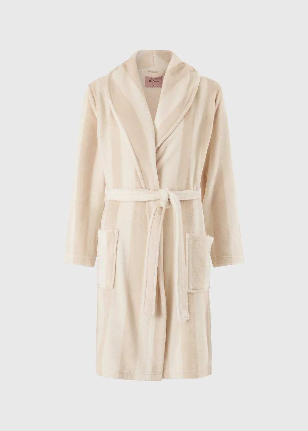 Beige Stripe Dressing Gown - XS Image 2