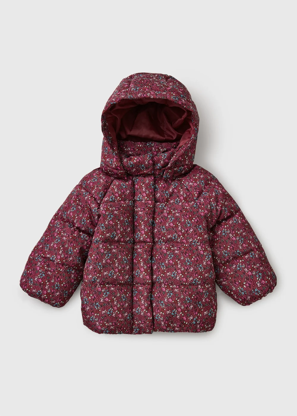 Girls Floral Puffer Coat (1-8yrs) - 1-1.5 Yrs Image 1