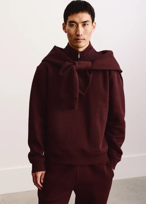 Burgundy 1/2 Zip Jumper - S Image 2