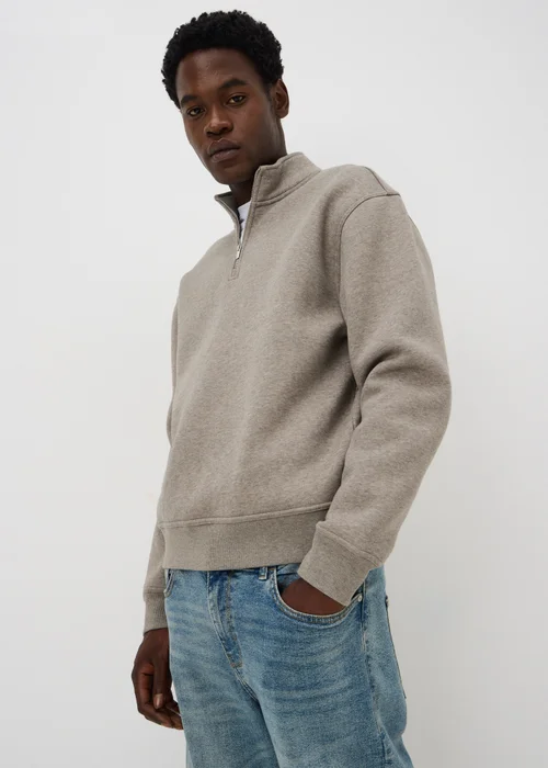 Ecru Relaxed 1/2 Zip Jumper - S Image 2