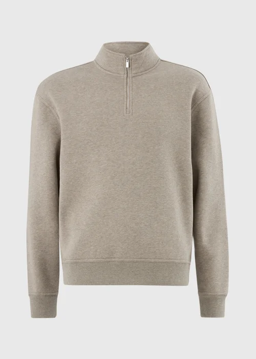 Ecru Relaxed 1/2 Zip Jumper - S Image 4
