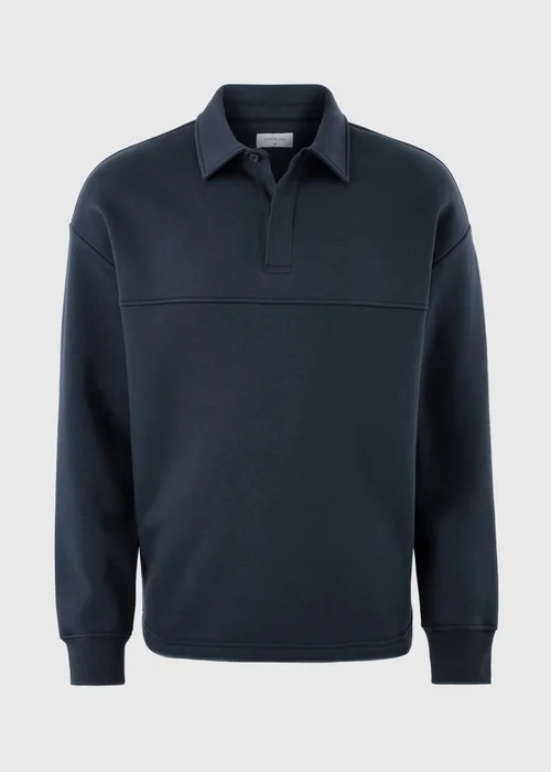 Navy Relaxed Rugby Shirt - S Image 3