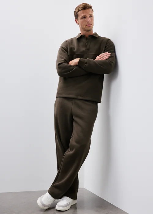 Brown Relaxed Rugby Polo Shirt - S Image 2