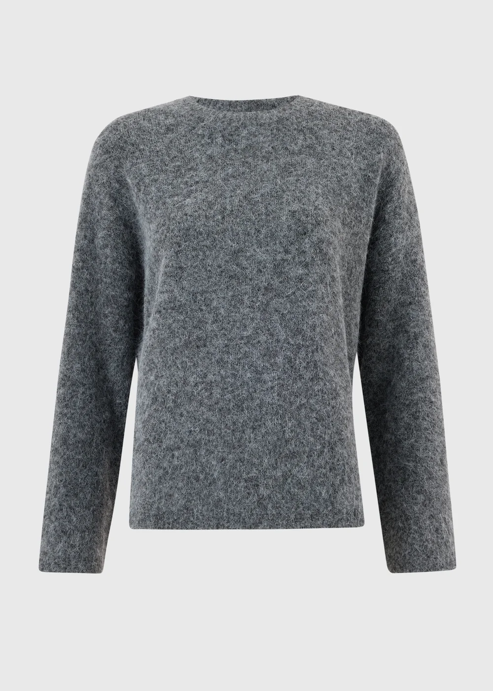 Charcoal Grey Fluffy Jumper - XS Image 5