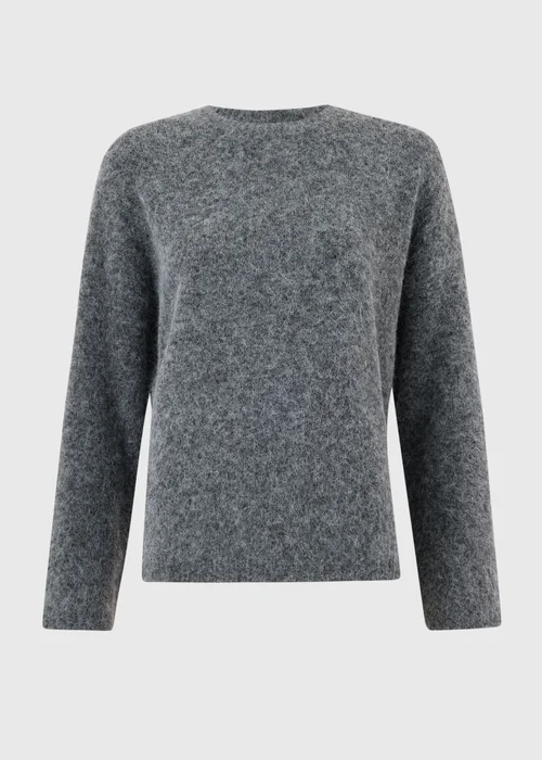 Charcoal Grey Fluffy Jumper - XS Image 5