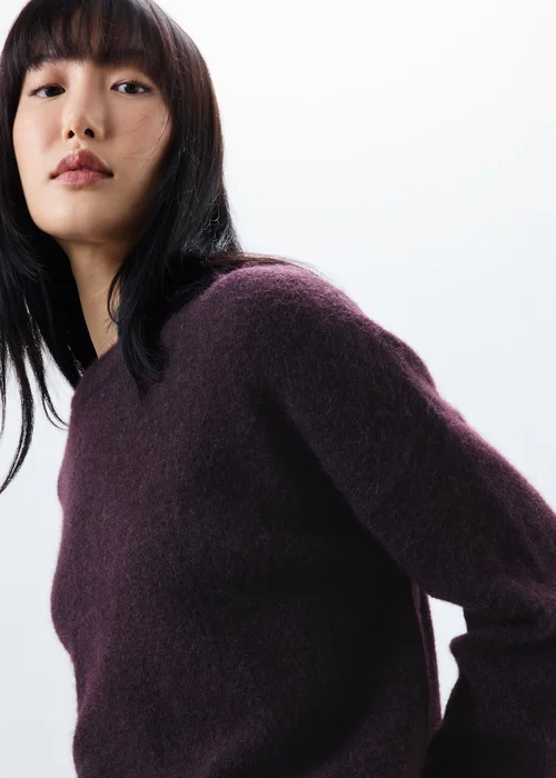 Plum Fluffy Jumper - S Image 2
