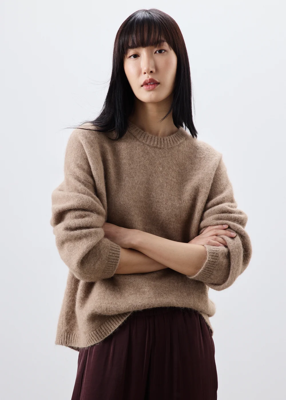 Oatmeal Fluffy Jumper - XS Image 1