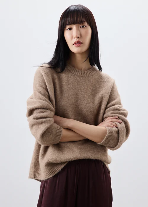 Oatmeal Fluffy Jumper - XS Image 1