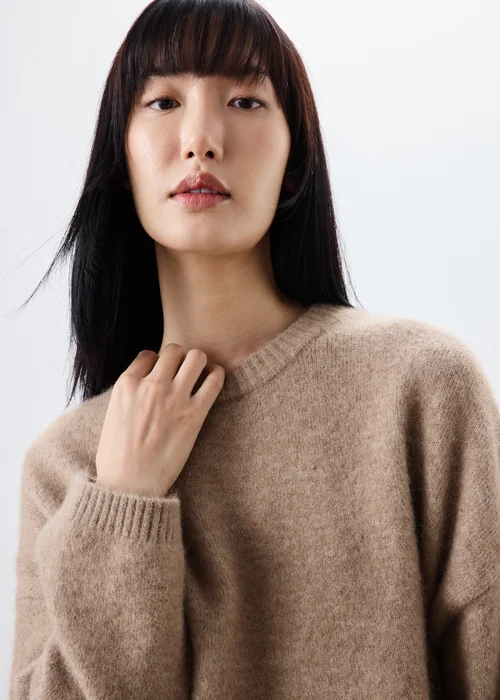 Oatmeal Fluffy Jumper - XS Image 3