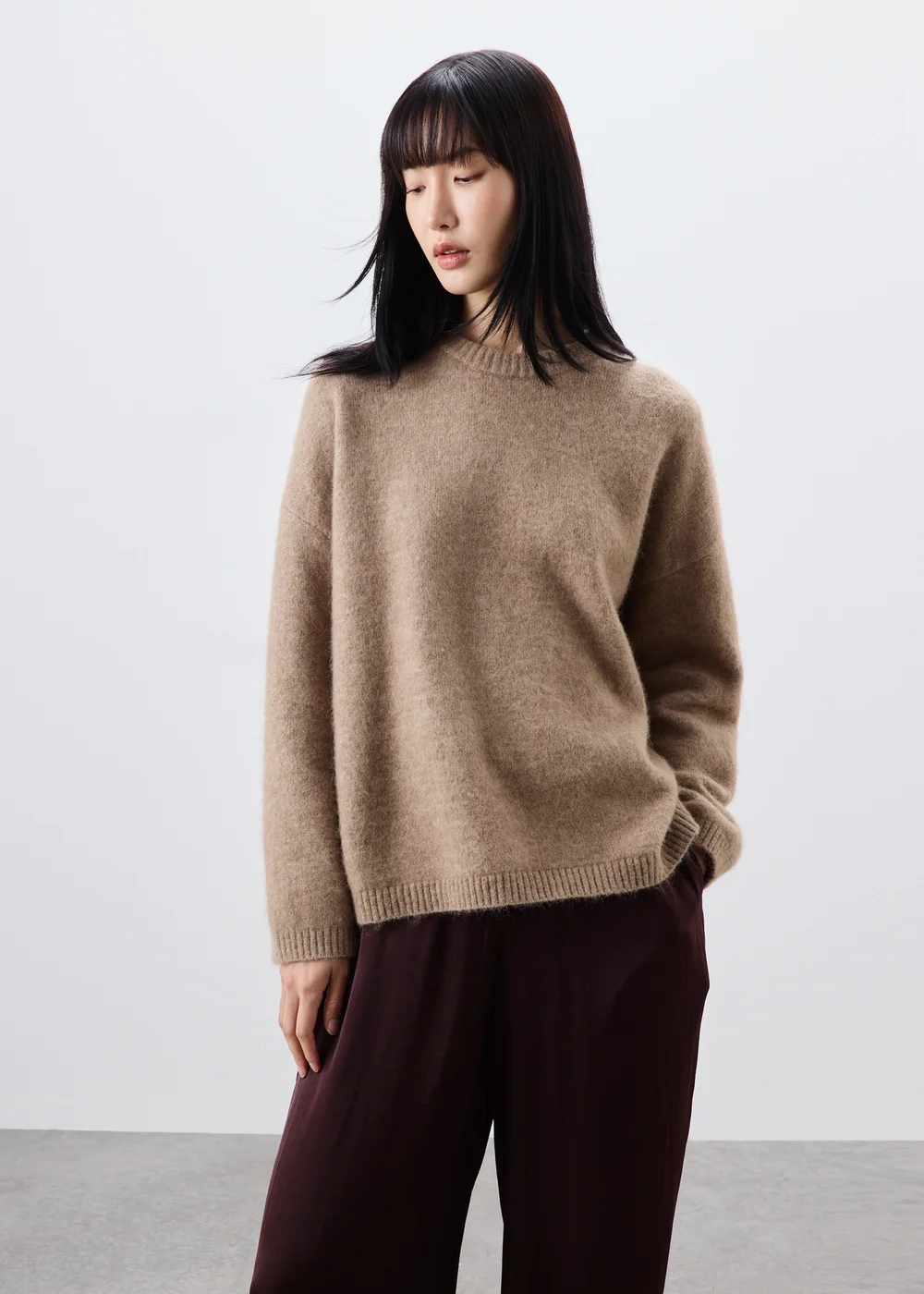 Oatmeal Fluffy Jumper - XS Image 4