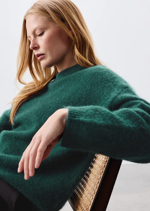 Teal Fluffy Jumper - XS Image 1