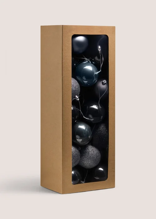 30 Pack Monochrome Bauble Image 1