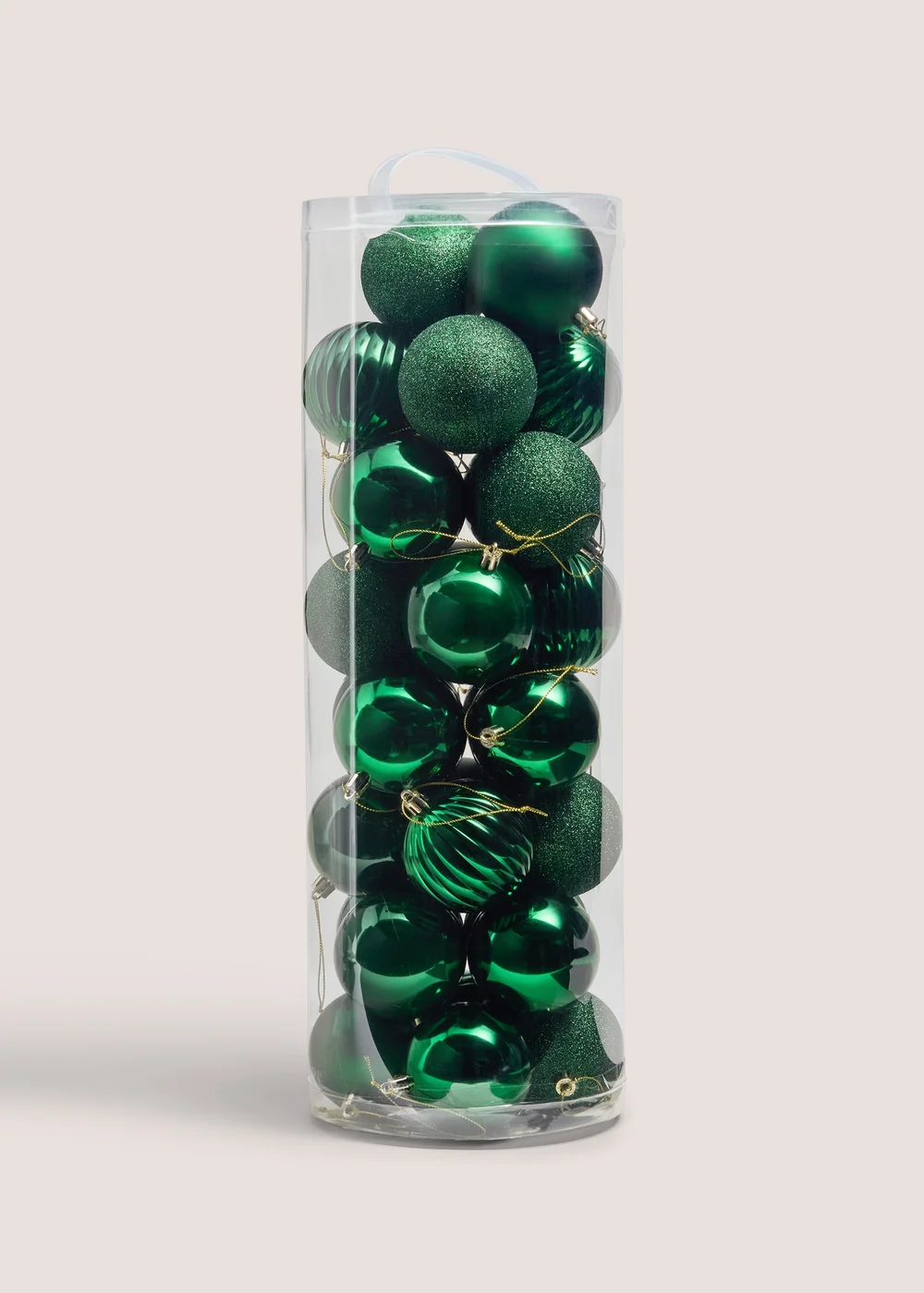 30 Pack Green Bauble Pack Image 1