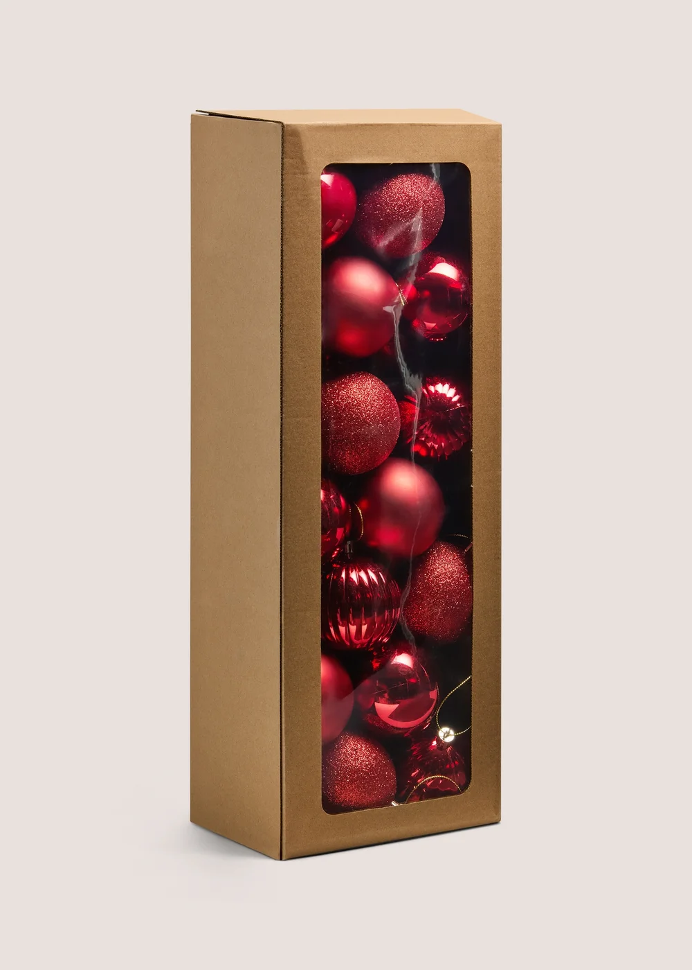 30 Pack Red Baubles Image 1