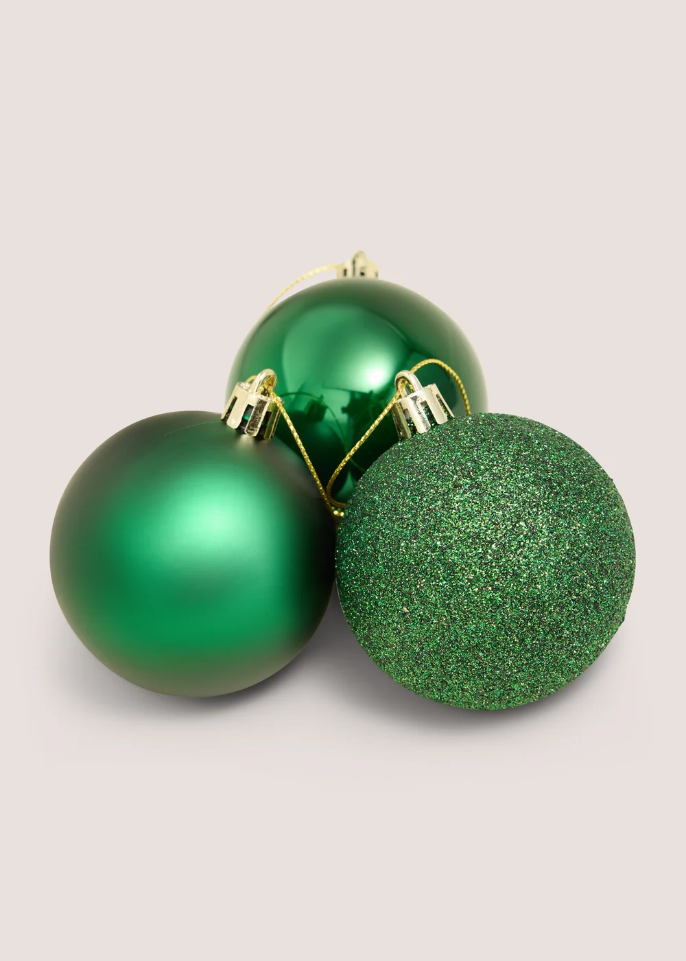 12 Pack Green Baubles Image 2