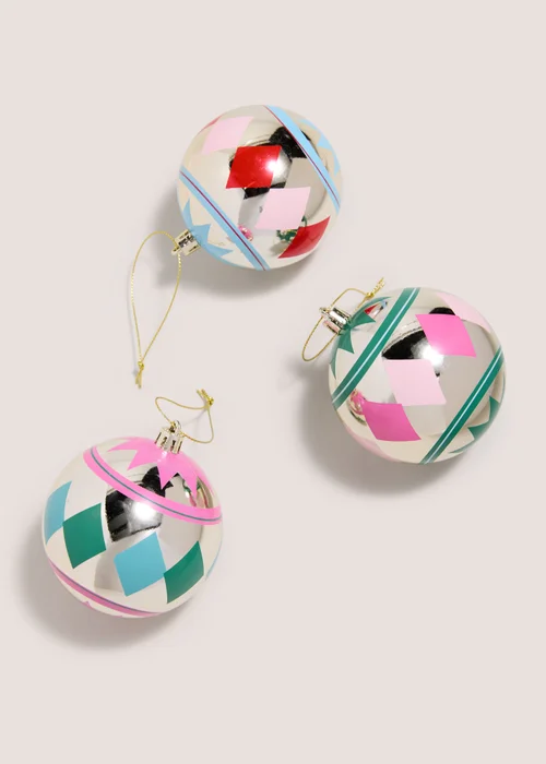 3 Pack Silver Happy Place Baubles Image 2