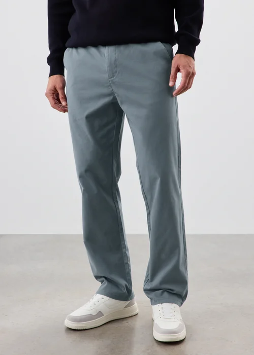 Lincoln Charcoal Belted Chino Trousers - 32 R Image 3