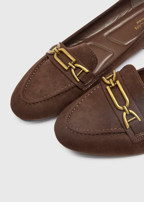 Chocolate Brown Detail Loafer - 3 Image 2