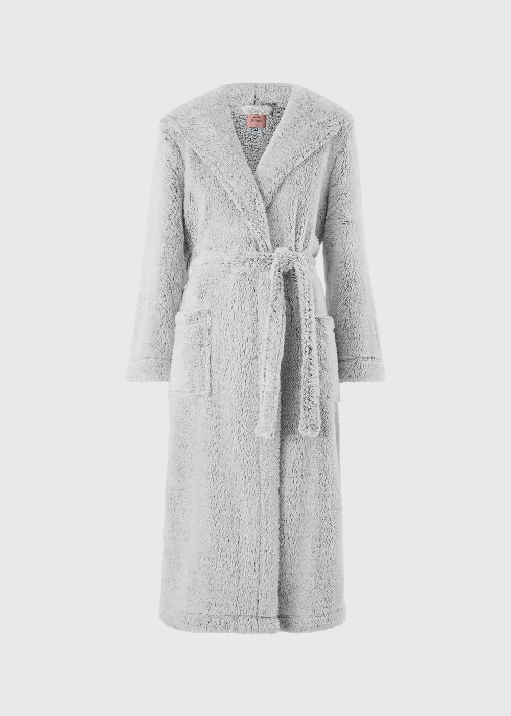 Grey Hooded Dressing Gown - XS Image 4