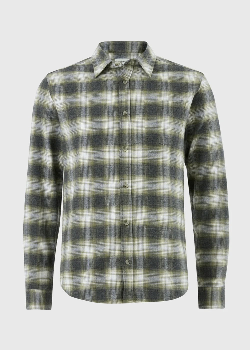 Khaki Check Flannel Shirt - S Image 4