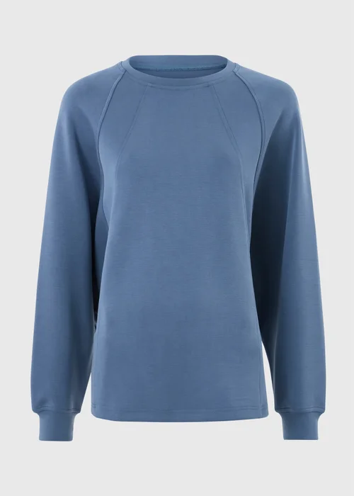 Blue Batwing Sleeve Jumper - XS Image 5