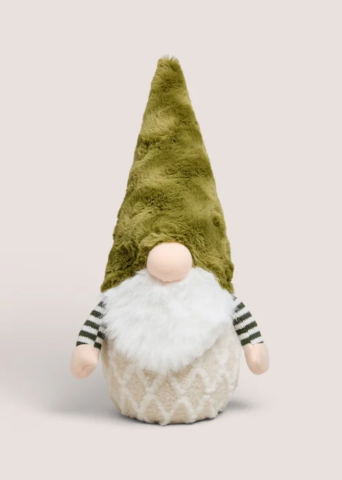 Large Green Striped Gnome Image 1
