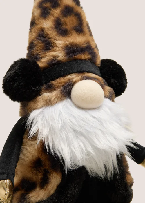 Leopard Print Sitting Gnome Image 2
