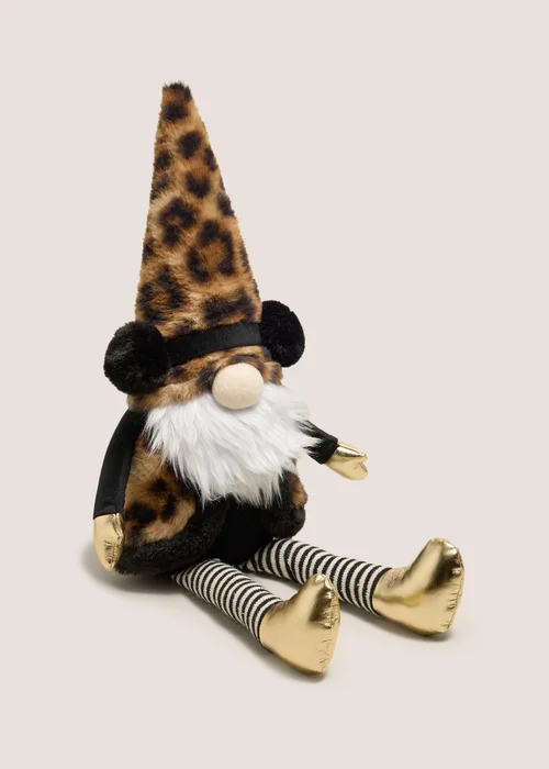 Leopard Print Sitting Gnome Image 1