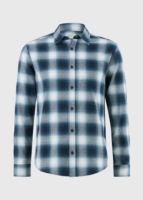 Blue Checked Flannel Shirt - S Image 4