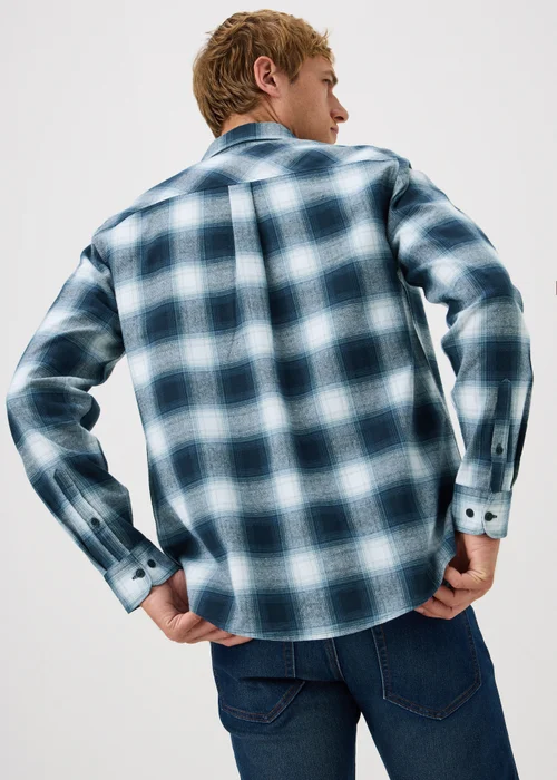 Blue Checked Flannel Shirt - S Image 2