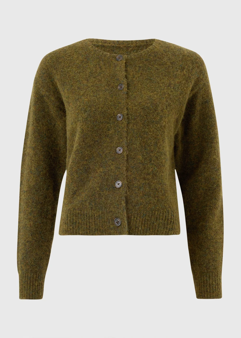 Green Fluffy Button Through Cardigan - 8 Image 3