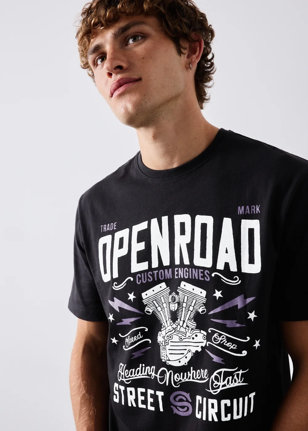 Black Open Road T-Shirt - S Image 3