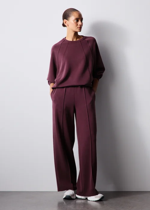 Burgundy Wide Leg Trousers - XS Image 1
