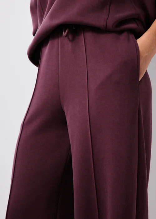 Burgundy Wide Leg Trousers - XS Image 3