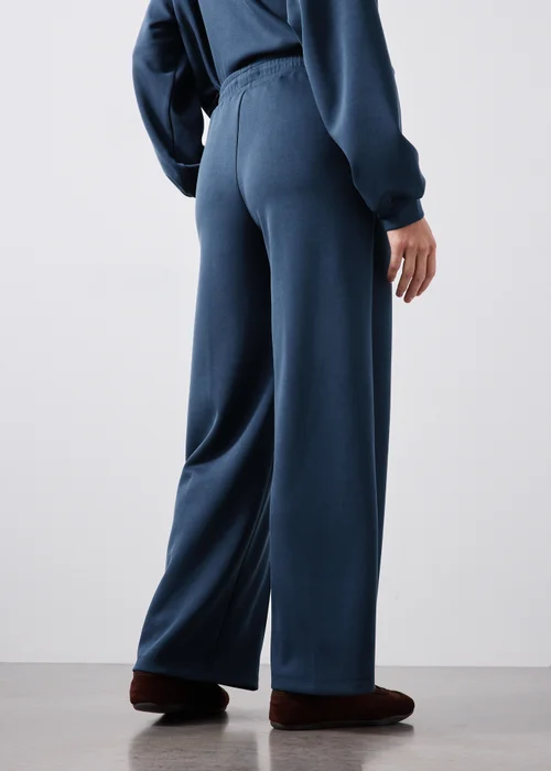 Souluxe Navy Wide Leg Jogging Bottoms - S Image 2
