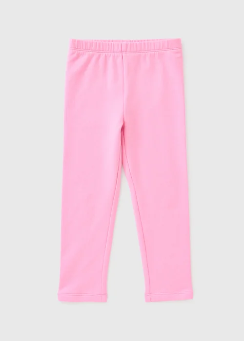 Girls Brushed Pink Leggings (1-8yrs) - Age 7 - 8 Years Image 1