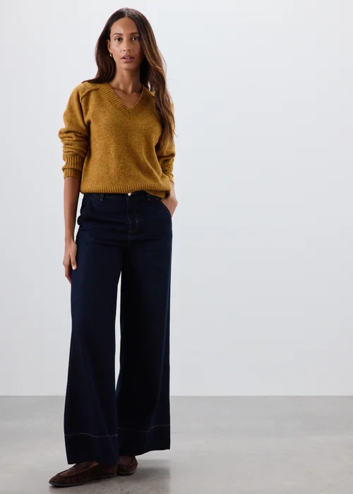 Ochre V-Neck Jumper - XS Image 1