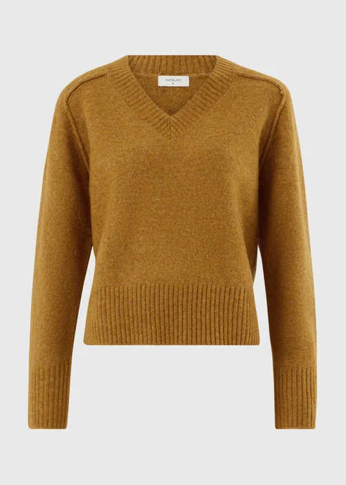 Ochre V-Neck Jumper - XS Image 4