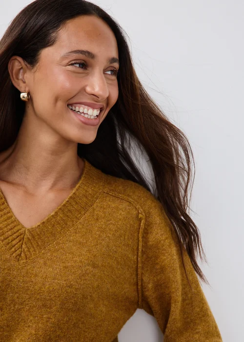Ochre V-Neck Jumper - XS Image 3