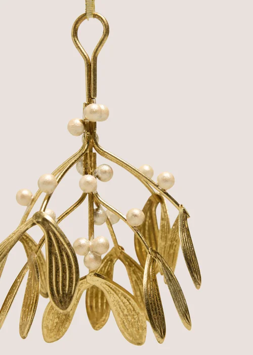 Gold Mistletoe Hanging Decoration Image 2