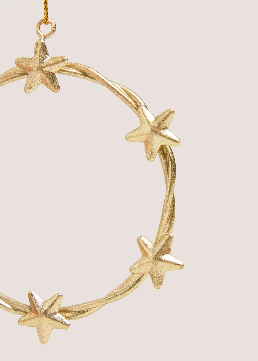 Gold Star Wreath Tree Decoration Image 2