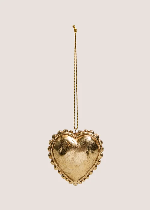 Gold Heart Hanging Decoration Image 1