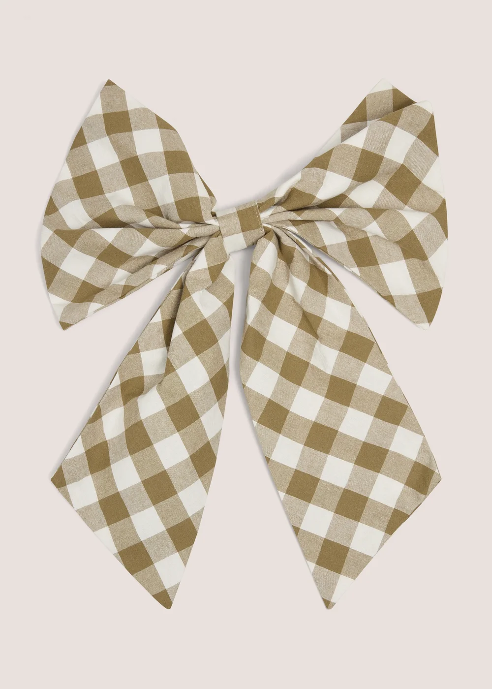 Green Gingham Large Bows Image 1