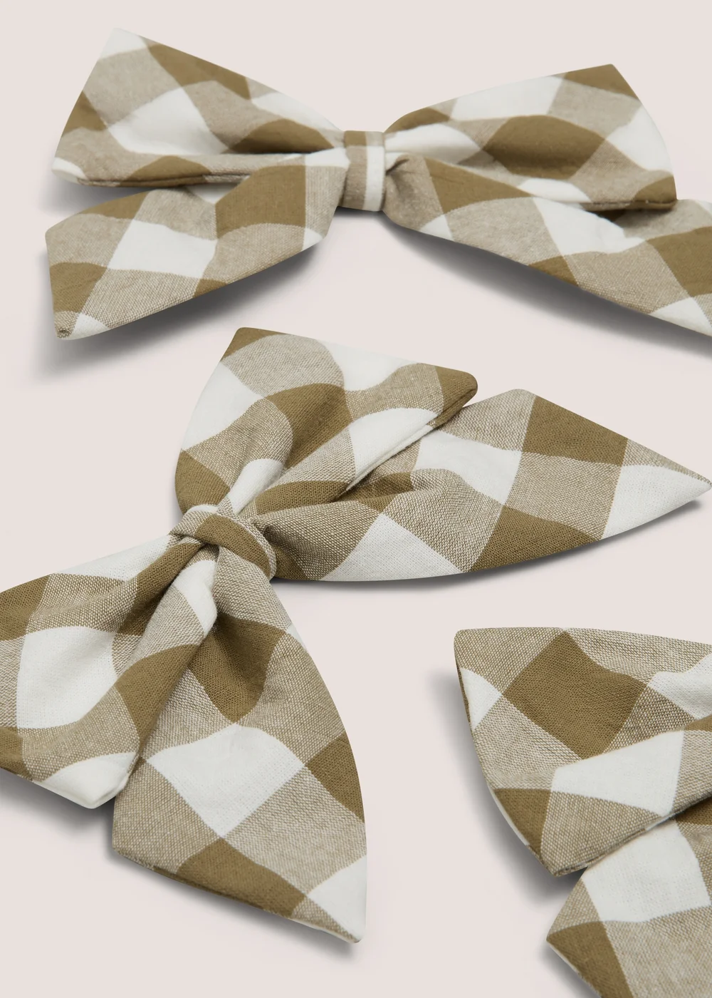 3 Pack Green Gingham Bows Image 2