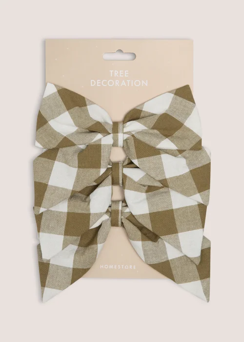 3 Pack Green Gingham Bows Image 1