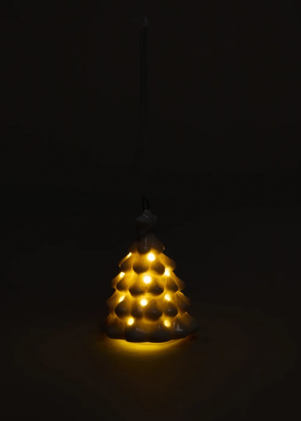 White Ceramic Christmas Tree LED Tree Decoration Image 2
