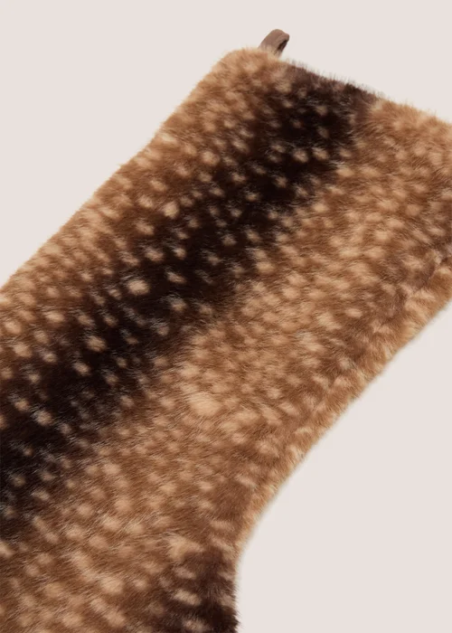 Brown Woodland Deer Print Stocking Image 2