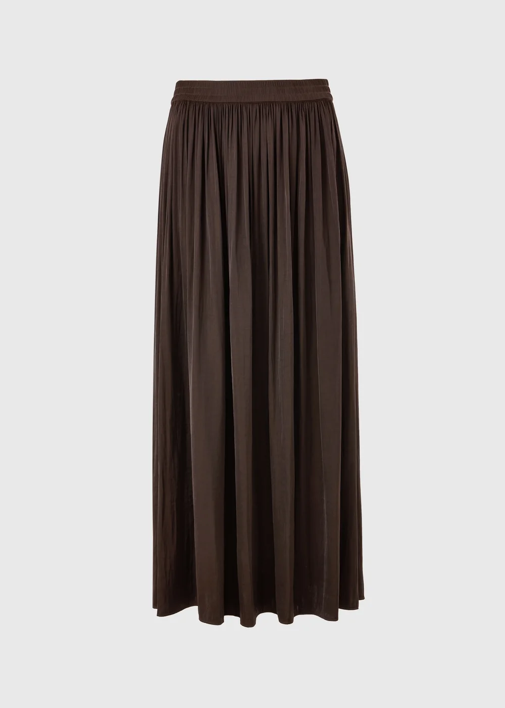 Chocolate Crinkle Satin Midaxi Skirt - 8 Image 4