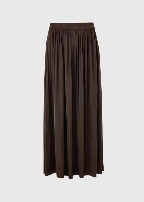Chocolate Crinkle Satin Midaxi Skirt - 8 Image 4